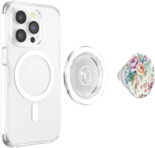 Miniatura 4 de PopSockets MagSafe PopGrip con diseño floral de acuarela botánica para iPhone