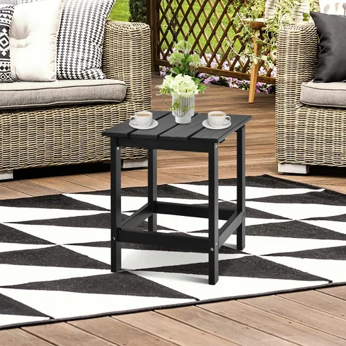 Miniatura 2 de Tangkula Mesa auxiliar cuadrada para exteriores, mesa Adirondack, mesas auxiliares para silla para interiores y exteriores, resistente a