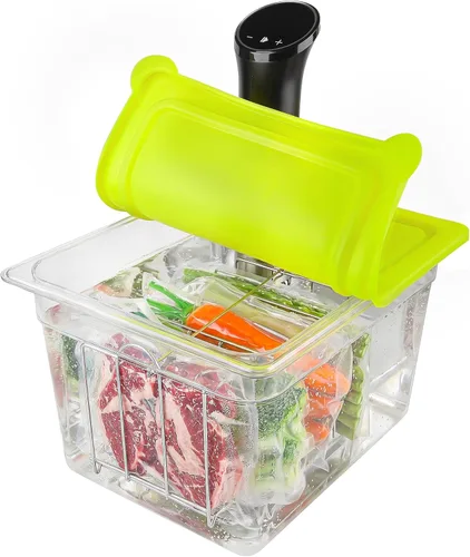 Miniatura 7 de EVERIE Recipiente Sous Vide con Tapa de Silicona Universal Compatible con Todos los Modelos de Anova, Anova Nano, Chefsteps Joule, Instant Pot, Olla