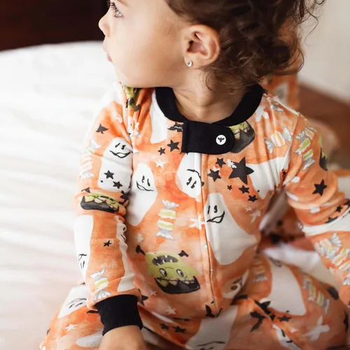 Miniatura 12 de Burt's Bees Baby Pijama para bebé niña, 100% algodón orgánico, pijama de una pieza, overol diagonal con cremallera, ajuste cómodo