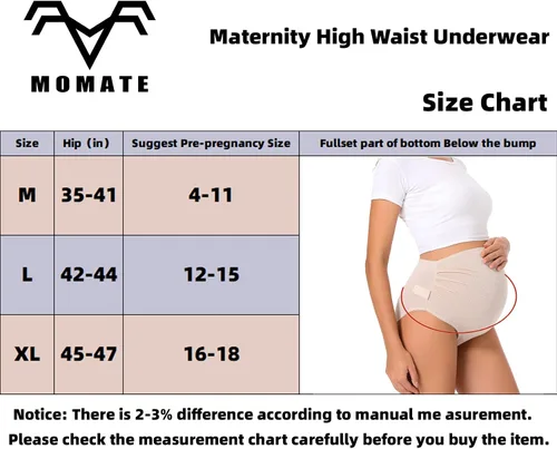 Miniatura 6 de MOMATE Ropa interior de maternidad sobre golpes de cintura alta cobertura completa ropa de maternidad para mujer