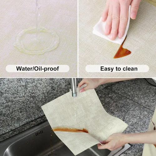 Miniatura 4 de Homaxy Juego de 4 manteles individuales de piel sintética resistentes al calor para mesa de comedor, impermeables, lavables, lavables, manteles
