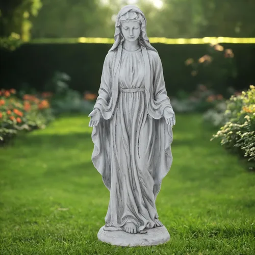 Miniatura 11 de LuxenHome - Estatua de Virgen María para exteriores, estatua religiosa de jardín de 30 pulgadas, estatua de la Santísima Madre al aire libre