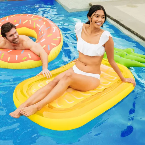 Miniatura 6 de Greenco Flotador inflable gigante para piscina, flotadores inflables para piscina, balsa inflable para verano, tumbona gigante de piscina