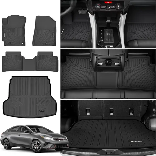 Miniatura 14 de Alfombrillas para Honda Civic Gas Sedan 2006-2011, alfombrilla mejorada para maletero para todo tipo de clima, revestimientos de suelo TPE