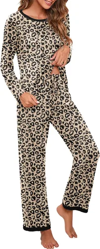 Miniatura 3 de PrinStory Conjunto de pijama de manga larga para mujer, conjunto de pijama suave para mujer 2024
