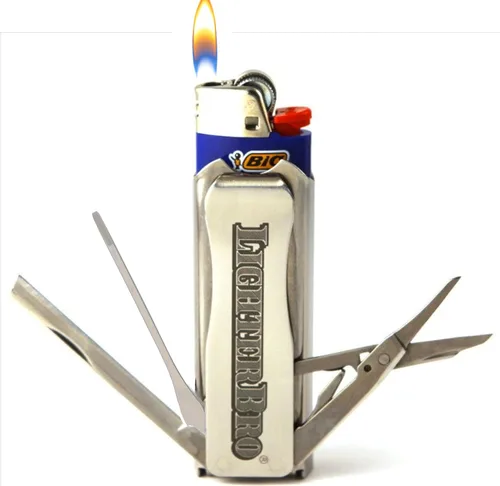 Miniatura 4 de LighterBro Funda para Encendedor de Acero Inoxidable Plateado