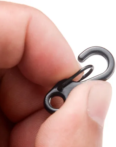 Miniatura 8 de Mini Mosquetón con Clip de Resorte con Gancho, Hebillas con Cierre para Paracord, Llavero, Mochila, Botella, Accesorios de Campamento al Aire Libre
