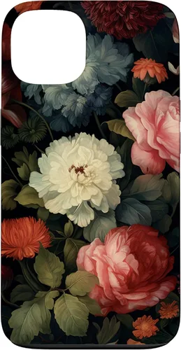 Miniatura 7 de Vintage Dark Flower Pattern Moody Floral Case for iPhone 16