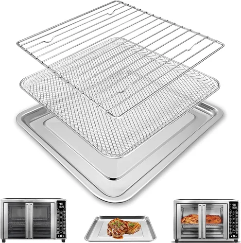 Accesorios de repuesto para horno tostador Gourmia GTF7655 GTF7350 GTF7460, 3 en 1 bandeja cesta rack kit para Gourmia Digital Tostador Horno