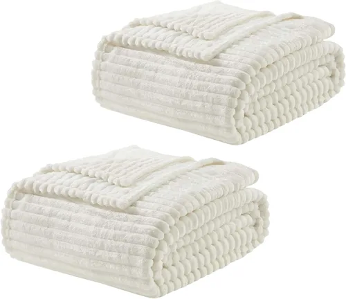 Miniatura 28 de Nestl Manta azul tamaño Queen para cama - Mantas acogedoras y cálidas para mujeres, mantas de felpa grande de vellón para niñas, azul piedra, 90 x