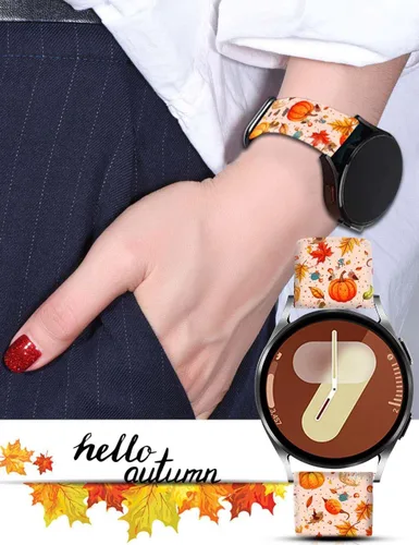 Miniatura 4 de 20mm Banda de reloj para festividades de Navidad, Halloween y Acción de Gracias Compatible con Samsung Galaxy Watch 7/6/5/4 de 40 mm, 44 mm/Watch 6
