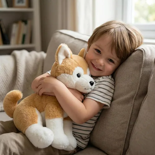 Miniatura 2 de WEIGEDU Juguete de peluche japonés Akita Shiba, lindo, suave y tierno, para todas las edades, 13 pulgadas