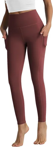 RIMLESS 7 Leggings para mujer con bolsillos de cintura alta, pantalones de yoga de algodón para entrenamiento, correr, atletismo, pantalones capri
