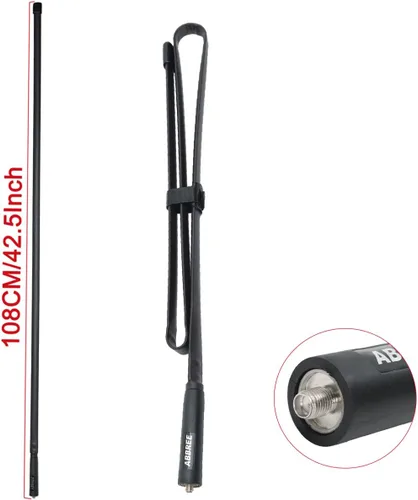 Miniatura 5 de ABBREE Antena de radio GMRS 42.5 pulgadas (462-467MHz) SMA hembra CS antena táctica para Baofeng UV-5R AR-152 UV-82 BF-888S y GM-15 Pro GMRS GM-5RH
