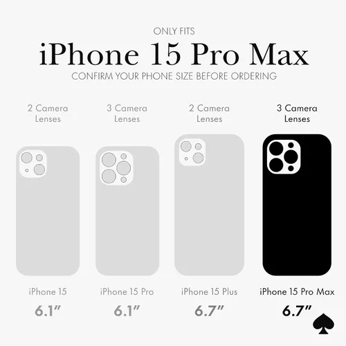 Miniatura 2 de Kate Spade New York Funda para iPhone 15 Pro Max, compatible con la funda MagSafe para teléfono, purpurina gruesa iridiscente