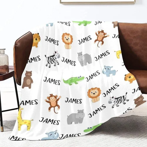 Miniatura 4 de Mantas de bebé personalizadas con nombre para niños, manta personalizada con nombre para bebés, recién nacidos y niños