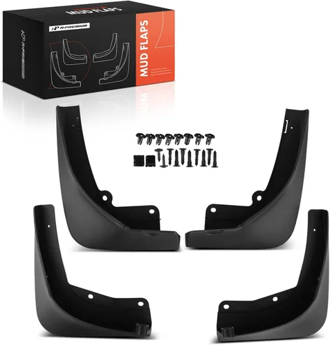 A-Premium 4 piezas de solapas de barro Compatibles con Tesla Model Y 2020-2024 Accesorios exteriores, no requiere taladrar, guardabarros delanteros
