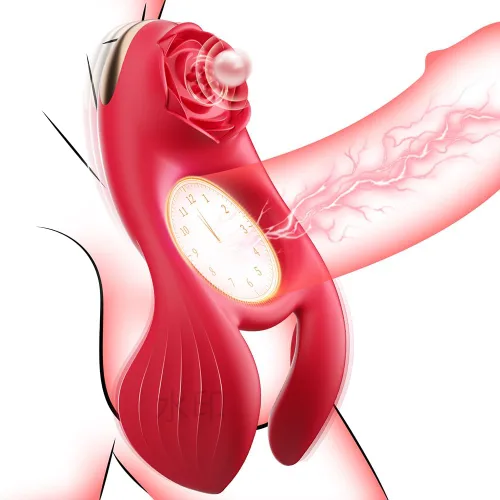 Anillo Vibrador para el Pene para Parejas, Juguete Sexual para Hombres y Mujeres, Anillo de Pene Masculino Funda de Silicona Juguetes para Adultos