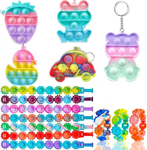 Miniatura 2 de Pebatoor 128 piezas de recuerdos de fiesta para niños de 4 a 8 años, juguetes para ansiedad a granel, rellenos de bolsas de golosinas de piñata