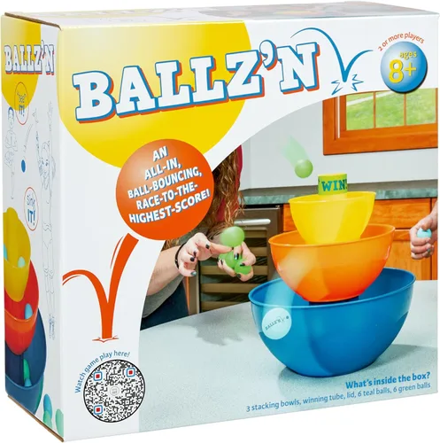 Little Kids Ballz'n | El juego de disparos de trucos de pelota de pong de ritmo rápido para adultos Tipsy y familia, diversión nocturna en el suelo,