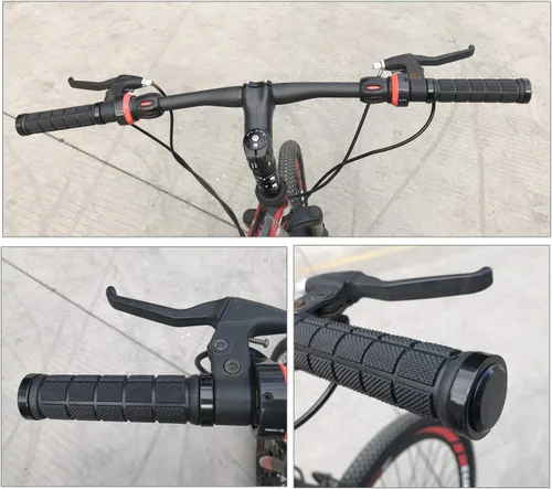 Miniatura 3 de PLATT Agarres de manubrio de bicicleta de goma cómodos para MTB/BMX con tapas de extremo de plástico