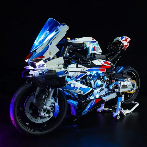 Miniatura 3 de Kit de luces LED RC para (M 1000 RR motocicleta 42130) modelo de bloques de construcción, kit de iluminación de construcción compatible con Lego
