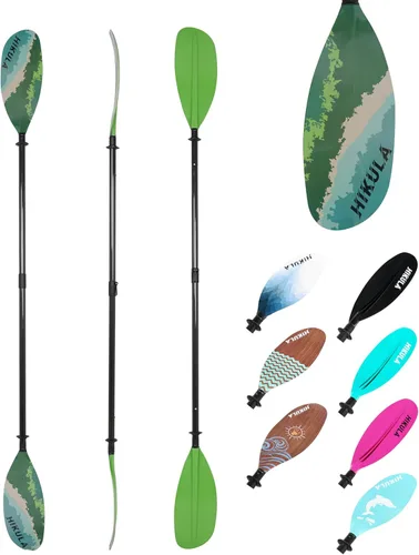 Miniatura 11 de Adjustable Carbon Fiber Shaft Kayak Paddle, Kayaking Oars with Reinforced Nylon Blade for Adults, 4 Piece, 86in/220cm to 90in/230cm