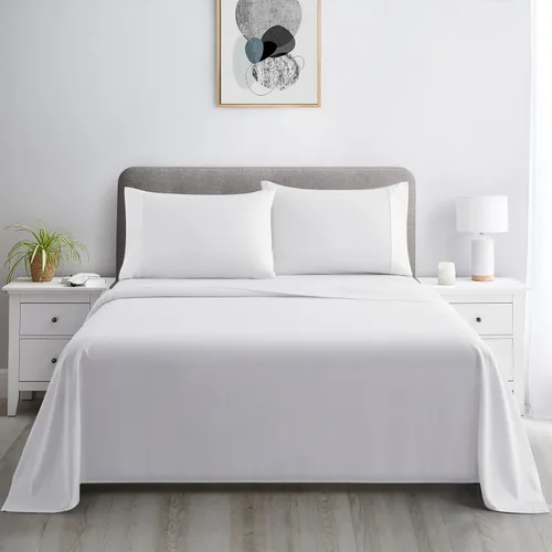 Miniatura 2 de Marina Decoration Juego de sábanas de 600 hilos ultra suave con bolsillo profundo para hotel estándar de hotel para todas las estaciones, 4 piezas