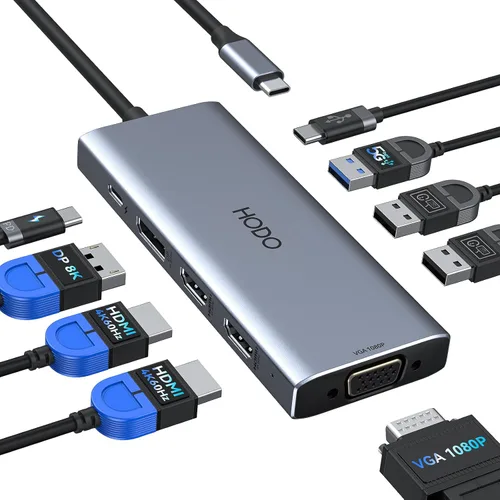 Miniatura 19 de Adaptador multipuerto USB-C para MacBook Air/Pro - Dongle HDMI 6 en 1 con puertos 4K, USB 3.0, lector de tarjetas SD/TF para MacBook M1/m2/m3/m4