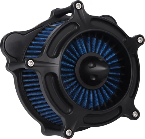 Miniatura 18 de Filtro de entrada azul con filtro de aire de corte en contraste compatible con Harley Dyna 1993-2016, Softail 1993-2015, Touring 1993-2007