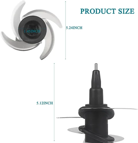 Miniatura 2 de Piezas de repuesto para cuchilla de licuadora de 4 puntos para Ninja 64OZ 72OZ procesador de alimentos Bowl cuchilla de corte 319KKU770 compatible