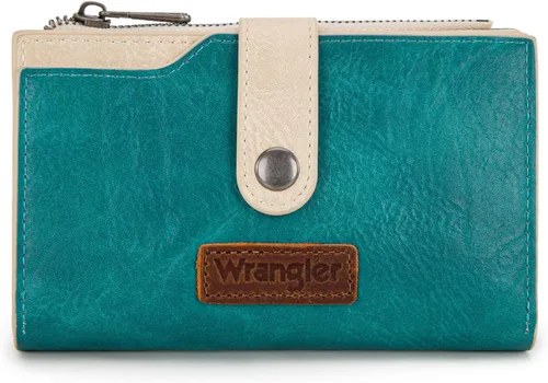Miniatura 22 de Wrangler - Billetera para mujer con tarjetero plegable, cierre y ventana para identificación