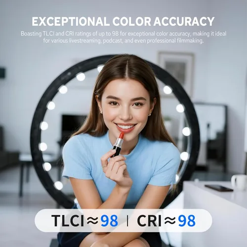 Miniatura 4 de Godox Litemons LE300Bi - Luz de video LED bicolor de 300 W, 58900Lux@1M luz de estudio con control de aplicación, 11 efectos FX, 2800K-6500K 0-100%