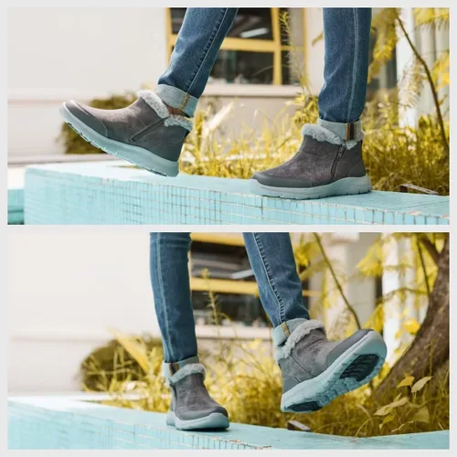 Miniatura 3 de TIOSEBON Botas de invierno con forro de piel para mujer, antideslizantes, resistentes