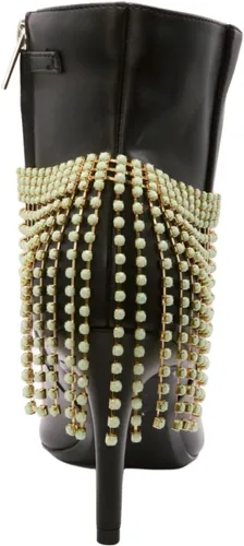 Miniatura 5 de Pulsera de botas de moda occidental para mujer, cadena de metal dorado brillante, cuentas de color verde azulado y menta
