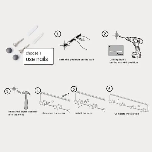 Miniatura 7 de 4 ganchos de pared negro mate para toallas de baño, de acero inoxidable, resistente, para colgar abrigos, percheros decorativos para colgar