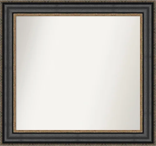 Miniatura 80 de Amanti Art Espejo personalizado, espejo de baño negro puente, espejo de pared o espejo de tocador de baño sobre el fregadero (26 x 26 pulgadas)