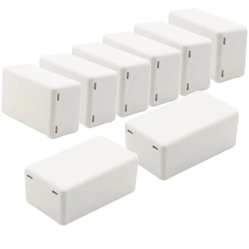 Miniatura 8 de Zulkit 12 cajas de proyecto de plástico ABS para proyectos eléctricos, caja de conexiones pequeña, color blanco, 2.17 x 1.28 x 0.79 pulgadas