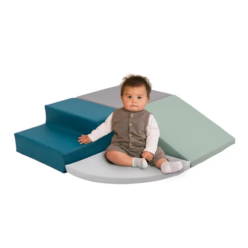 Miniatura 4 de Playtime Essentials - Juego de 4 piezas de bloques de espuma para escalar esquinas para niños pequeños, para interiores y bebés, juego suave