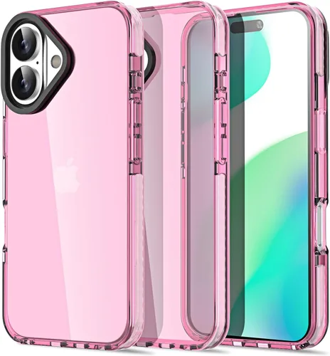 Miniatura 364 de AICase Funda protectora para iPhone 16 compatible con iPhone 16, delgada, ligera, transparente [no amarillenta] Diseño vibrante