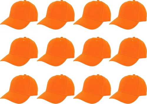 Miniatura 96 de Gorras de béisbol con correa trasera ajustable, lisas, negras, 12