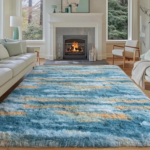Miniatura 124 de Dssimo - Alfombra superesponjosa para la habitación, alfombra de área moderna, pequeña, suave y acogedora de felpa para niños, niñas y adolescentes