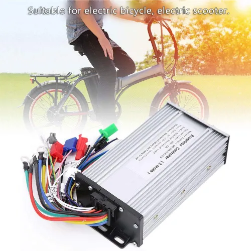 Miniatura 7 de Controlador de motor sin escobillas, carcasa de aluminio duradera de alta potencia 1000W-1500W, controlador de 48V-72V, rango de voltaje
