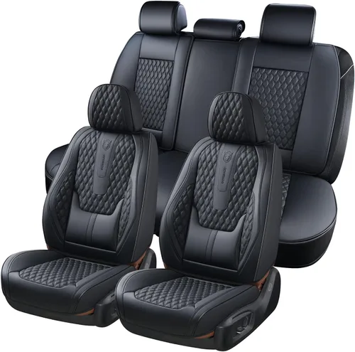 Miniatura 39 de Coverado Juego completo de fundas de asiento de automóvil, fundas de asiento de piel de napa para automóvil, protector de asiento de automóvil