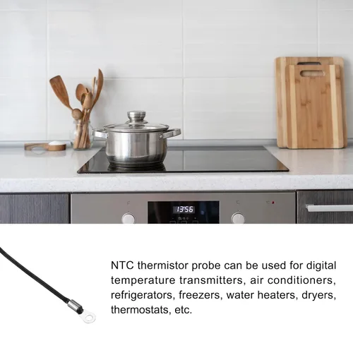 Miniatura 3 de Sonda de termistor NTC 10K 3.3ft impermeable de acero inoxidable sensor de temperatura, [para transmisor digital de temperatura]