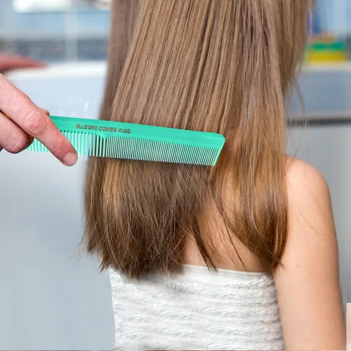 Miniatura 9 de Allegro Combs Peines de corte para peluqueros 420, peine para barba, bigote, para hombres, mujeres, niños pequeños, trenzados, separación del Menta