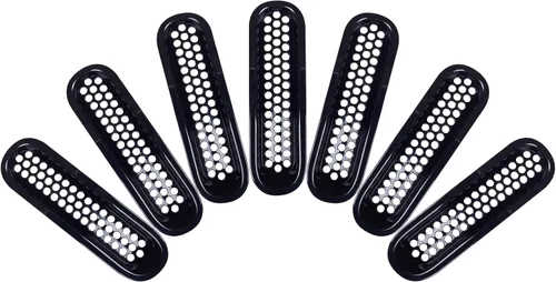 Miniatura 7 de AggAuto Insertos para Parrilla Compatibles con Jeep Wrangler JK JKU 2007 2008 2009 2010 2011 2012 2013 2014 2015 2016 2017, Accesorios de Cobertura