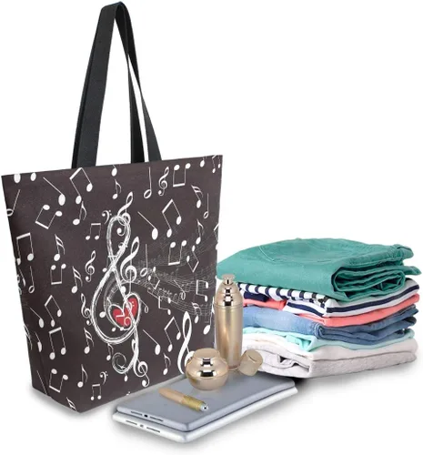 Miniatura 3 de Bolsa de comestibles de lona de cereza japonesa Bolso de libro casual de hombro