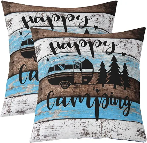 Miniatura 9 de Funda de almohada reversible con estampado para cama o sofá, decoración de coche de campamento, funda de cojín decorativa de granja occidental de 16